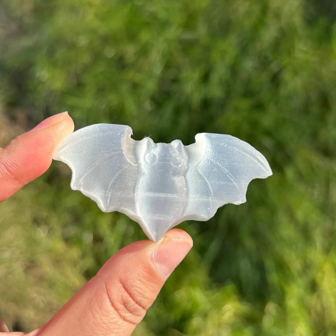 Selenite Bat Figurine