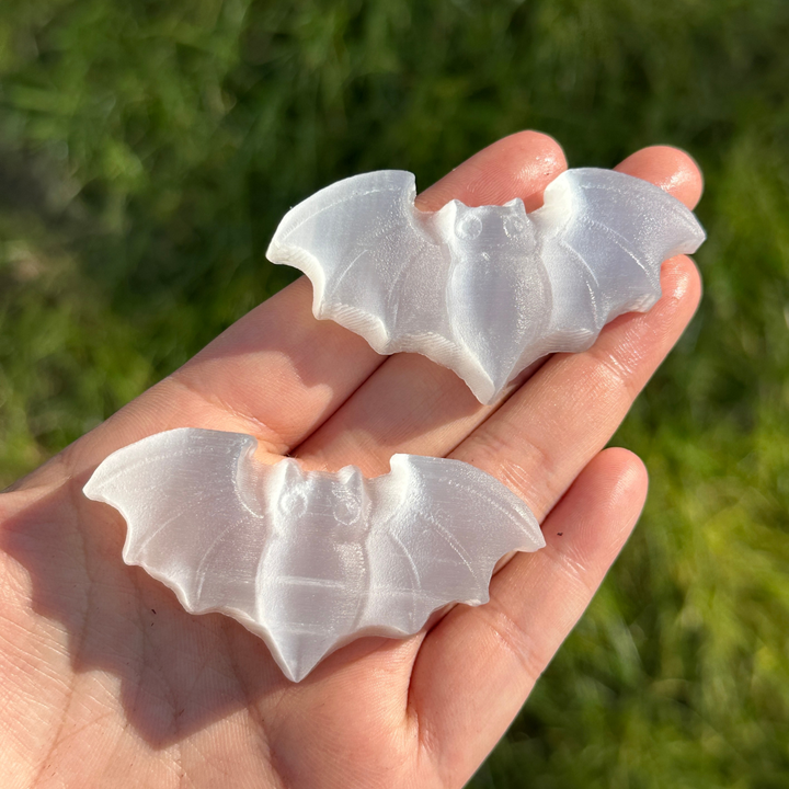 Selenite Bat Figurine