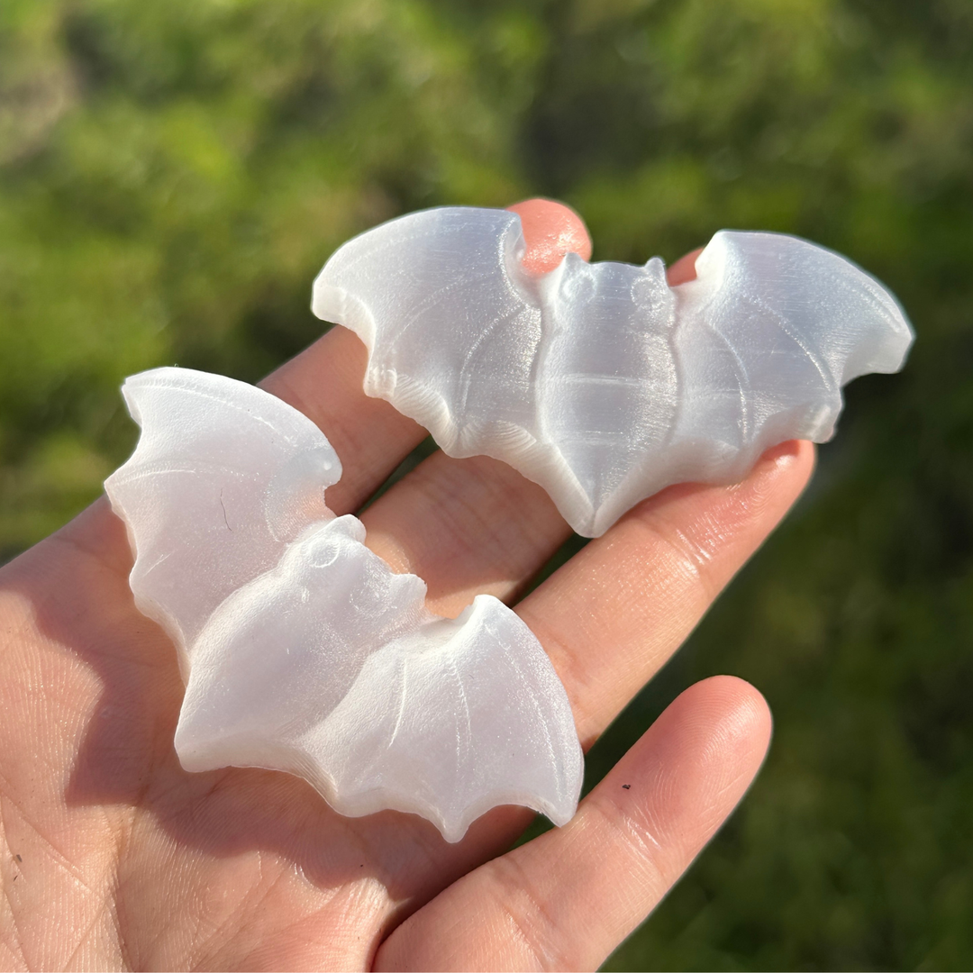 Selenite Bat Figurine