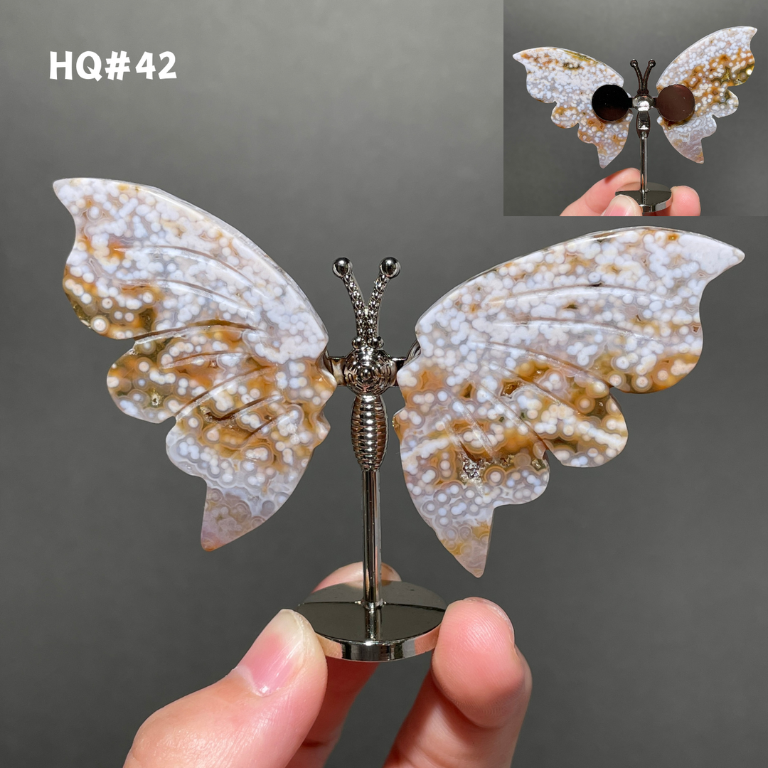 Unique,8th Vein Ocean Jasper Butterfly