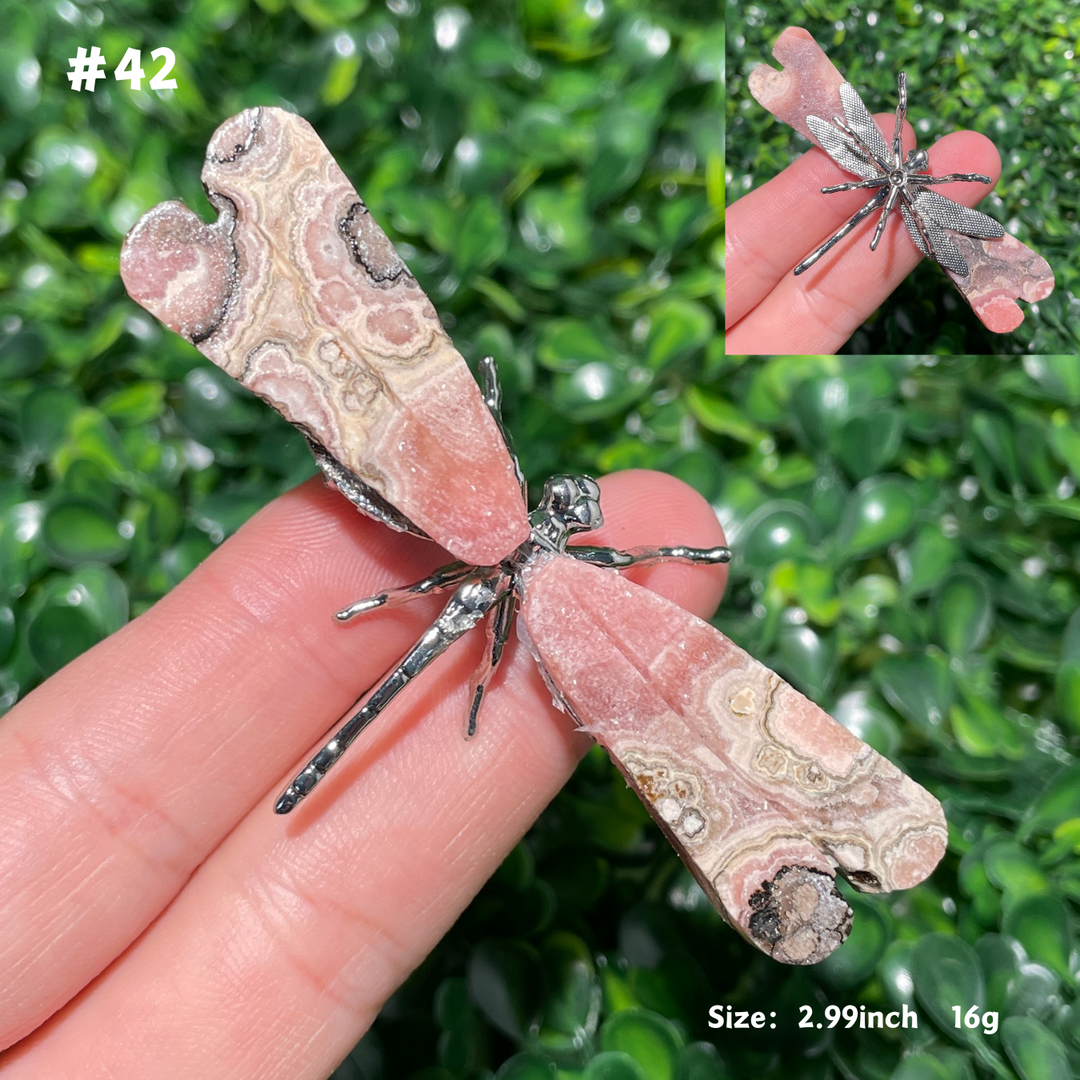 Unique,Rhodochrosite Dragonfly