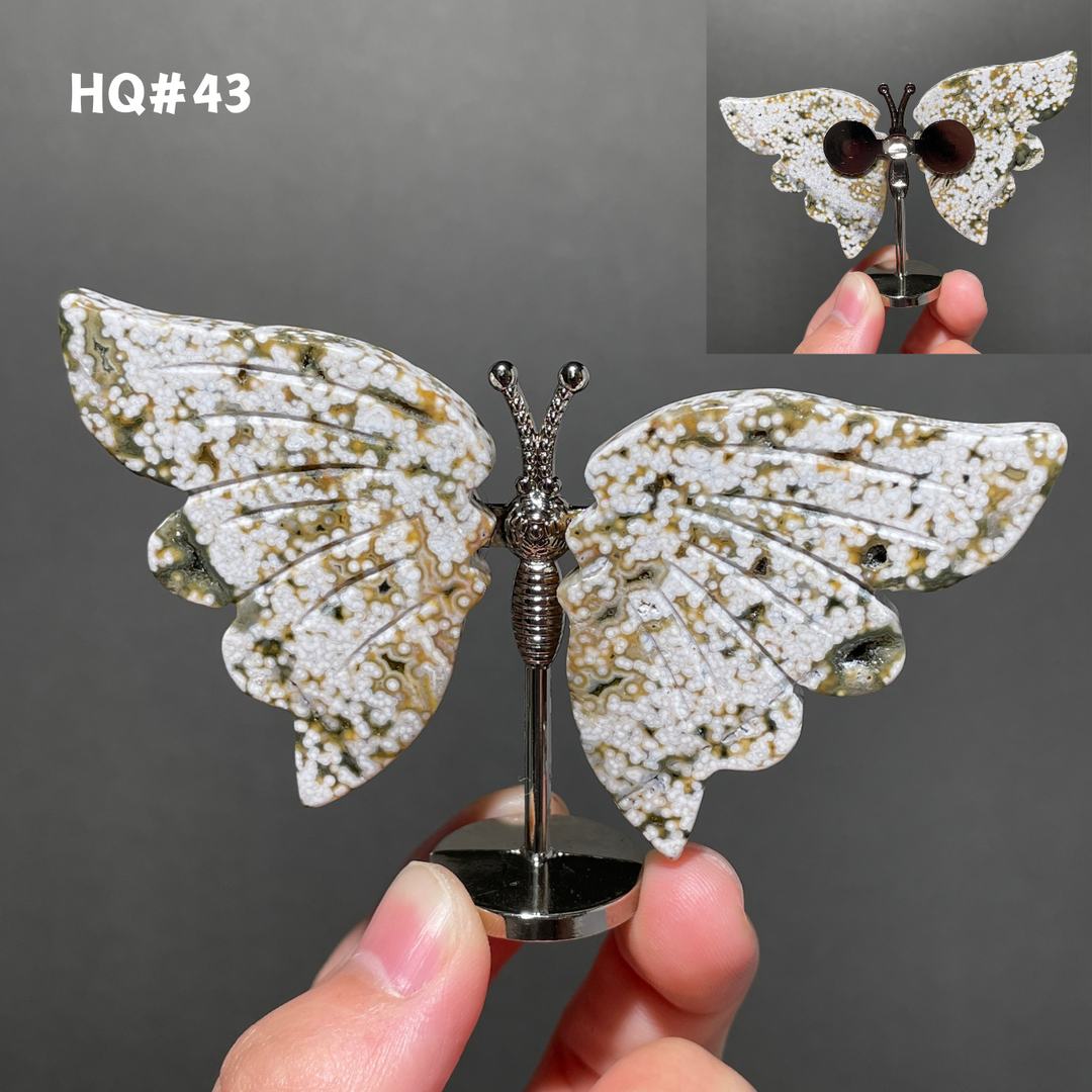 Unique,8th Vein Ocean Jasper Butterfly