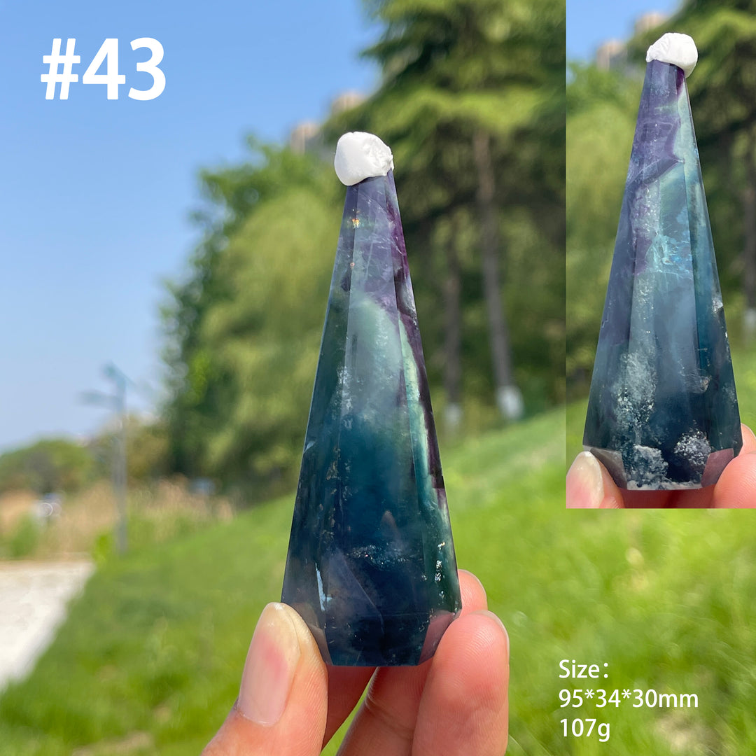 Unique,Natural Crystal Fluorite Diamond Tower