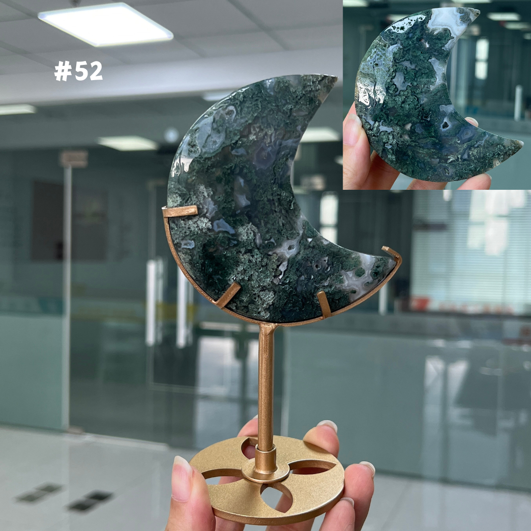 Unique,Moss Agate Moon