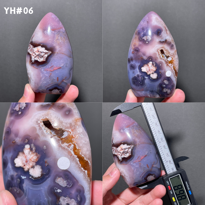 Unique,Blue Flower Agate Teardrop