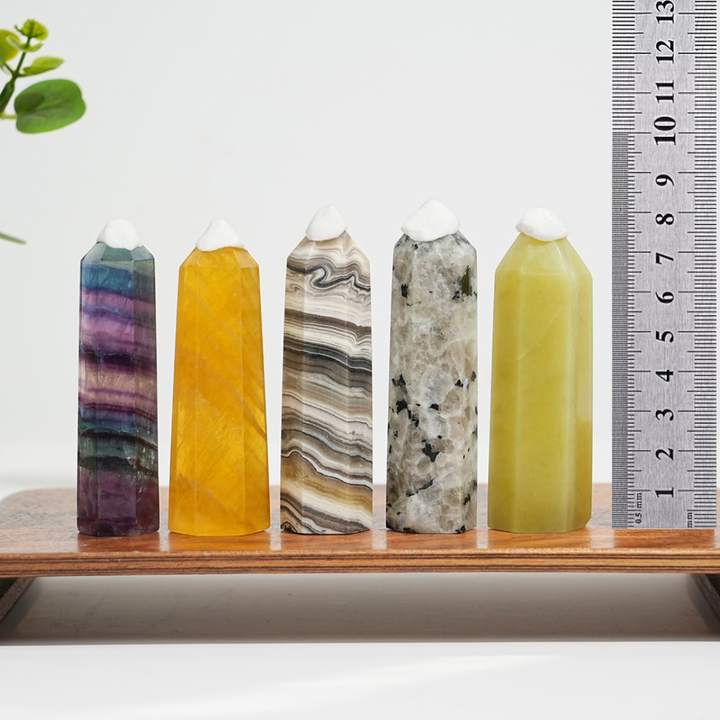 5Pcs Mixed Natural Crystal Tower Point Set
