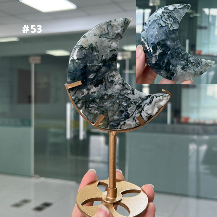 Unique,Moss Agate Moon