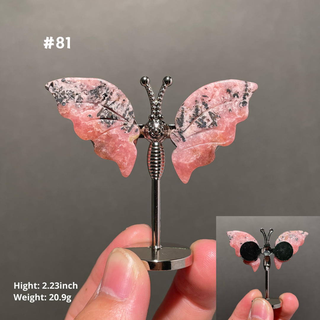 Unique,2.3"+Rhodochrosite Butterfly