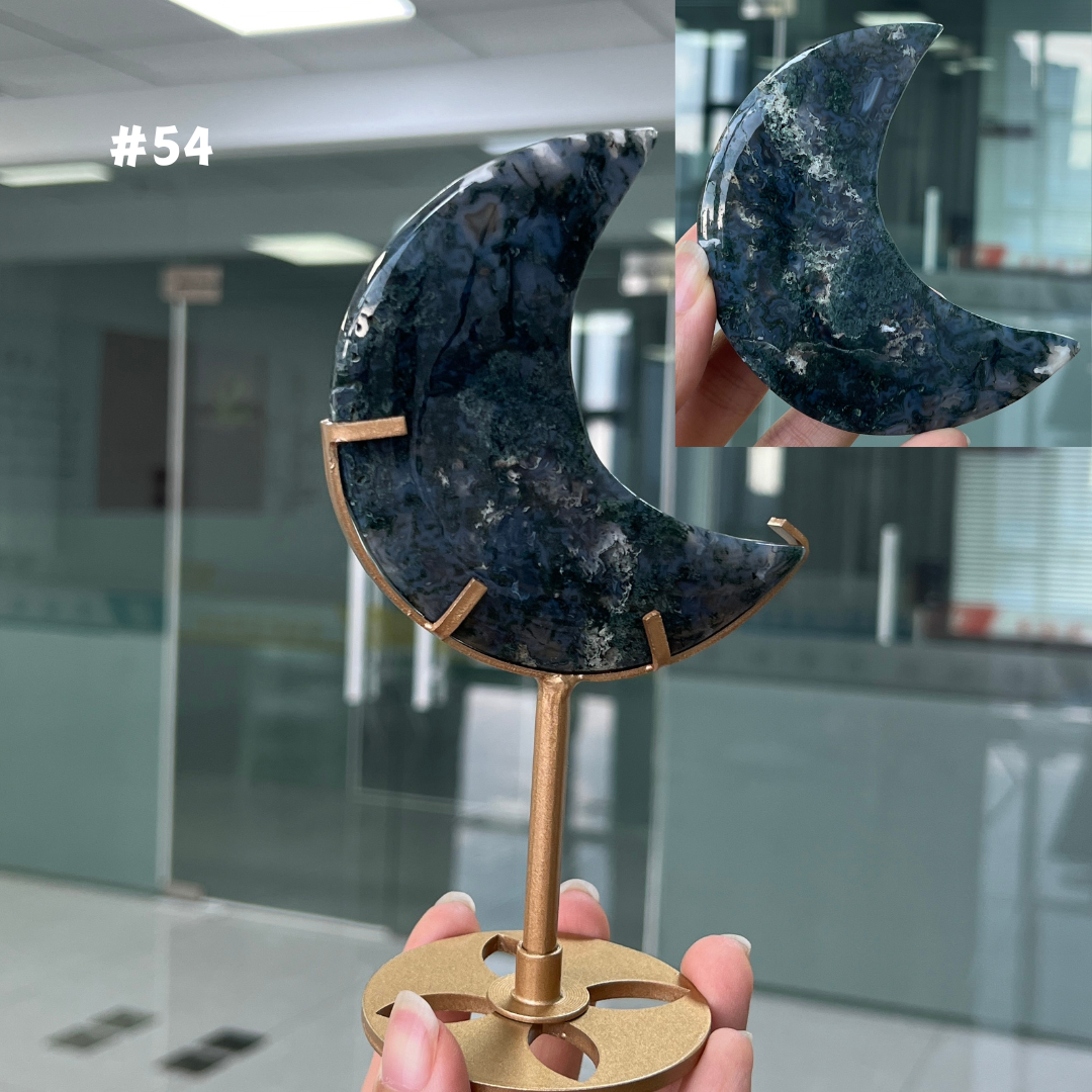 Unique,Moss Agate Moon