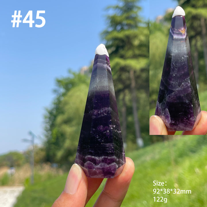 Unique,Natural Crystal Fluorite Diamond Tower