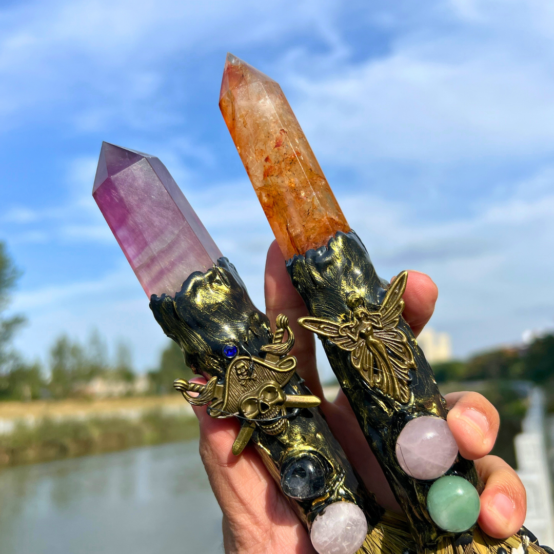 Crystal Embedded Broomsticks