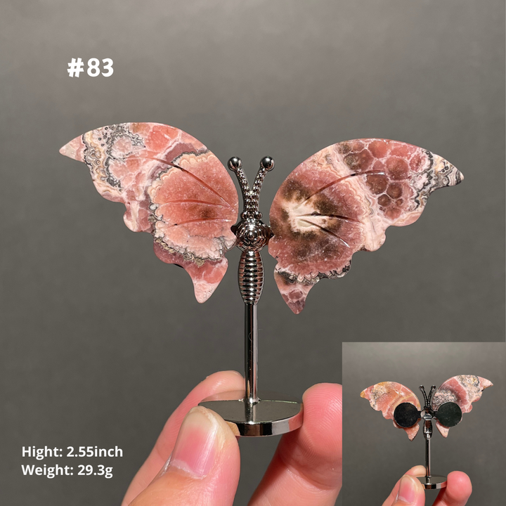 Unique,2.3"+Rhodochrosite Butterfly