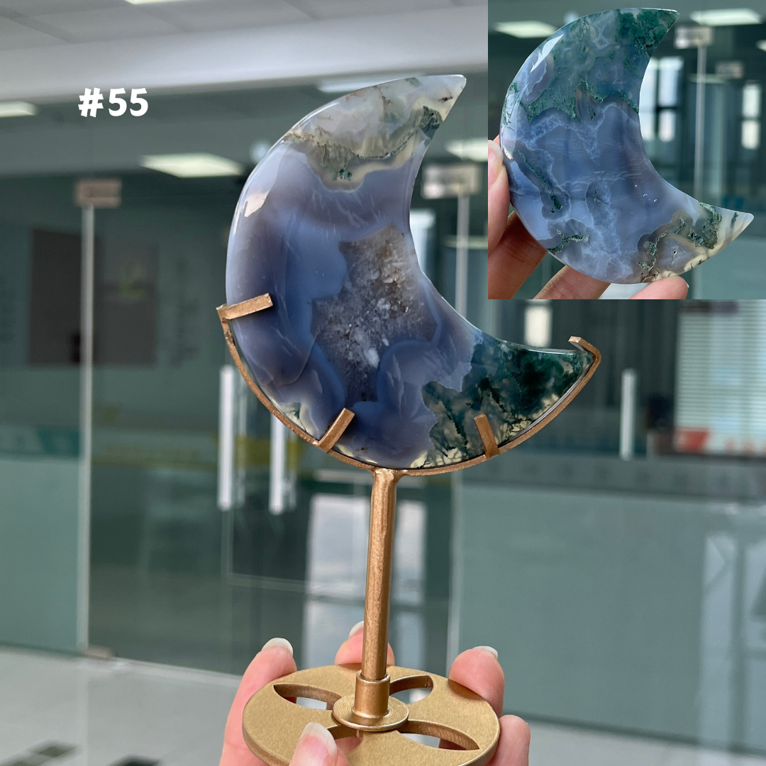 Unique,Moss Agate Moon
