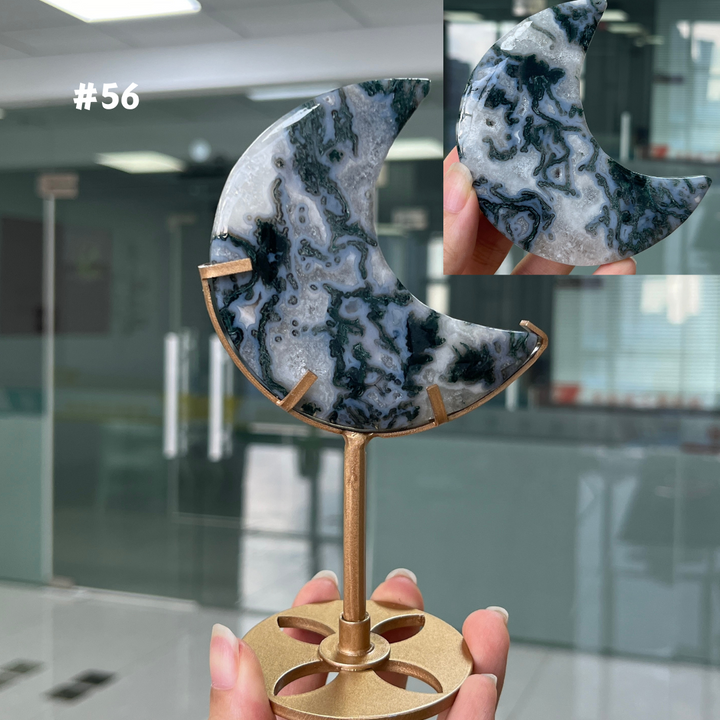 Unique,Moss Agate Moon