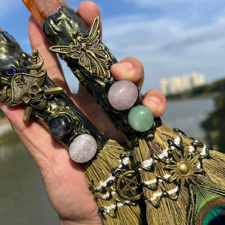 Crystal Embedded Broomsticks