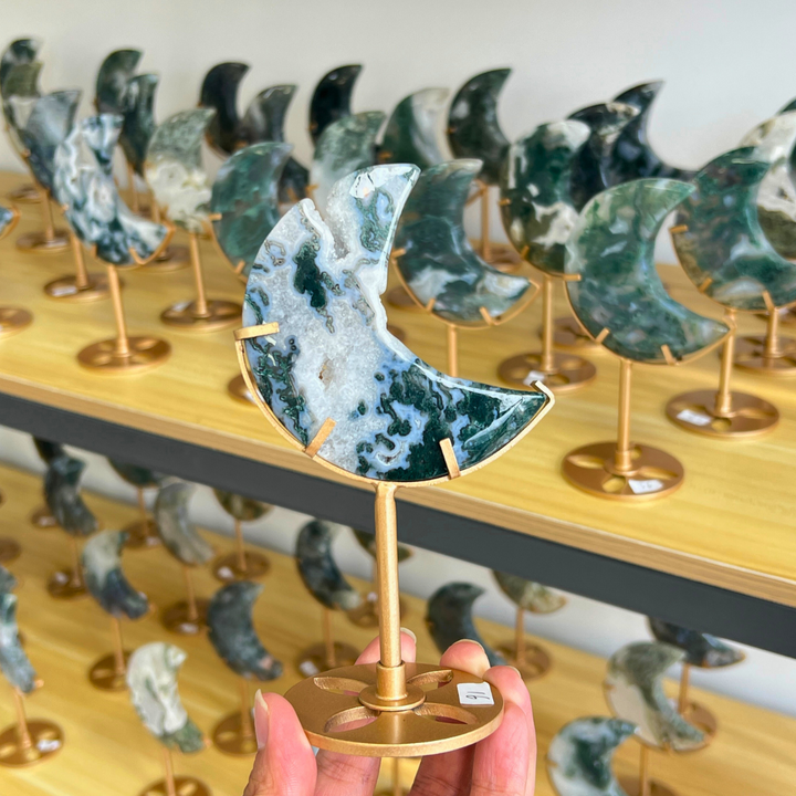 Unique,Moss Agate Moon