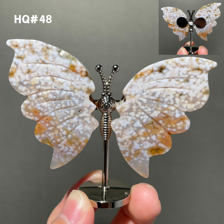 Unique,8th Vein Ocean Jasper Butterfly