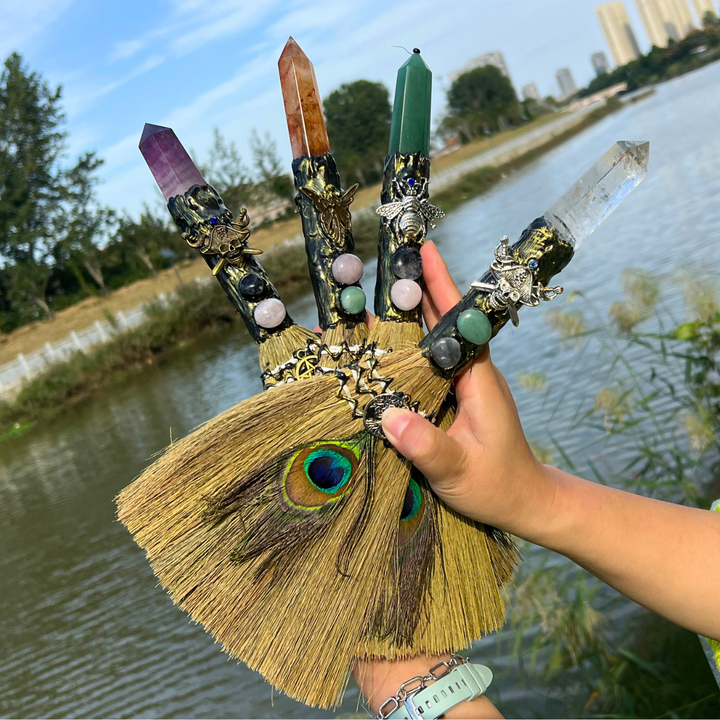 Crystal Embedded Broomsticks
