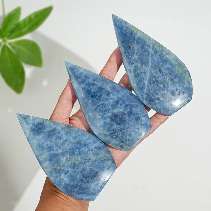 Natural Crystal Blue Calcite Teardrop