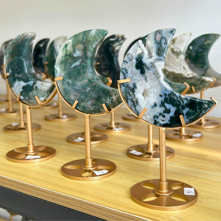 Unique,Moss Agate Moon