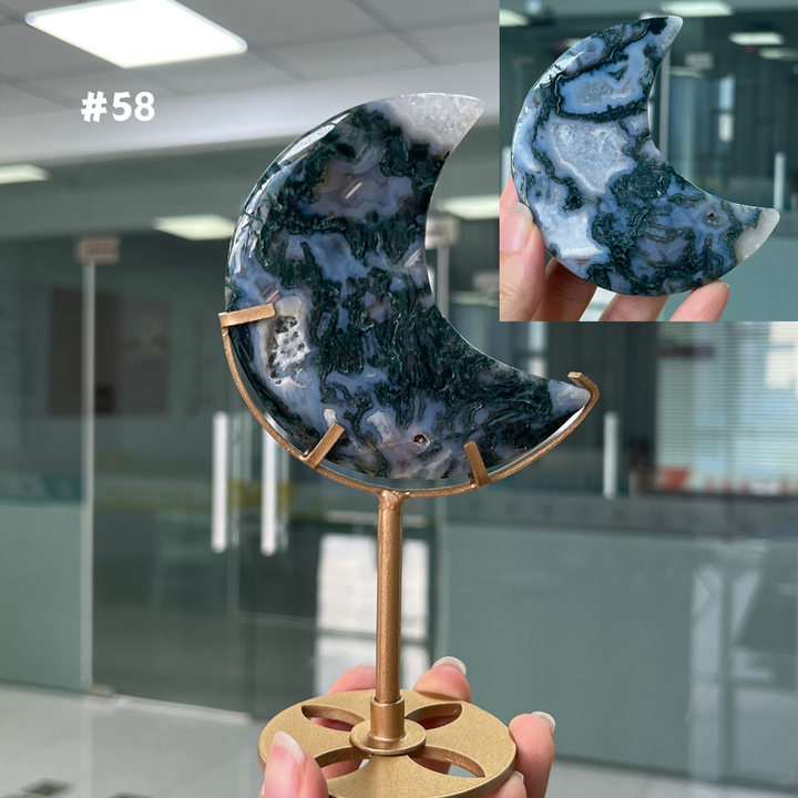 Unique,Moss Agate Moon