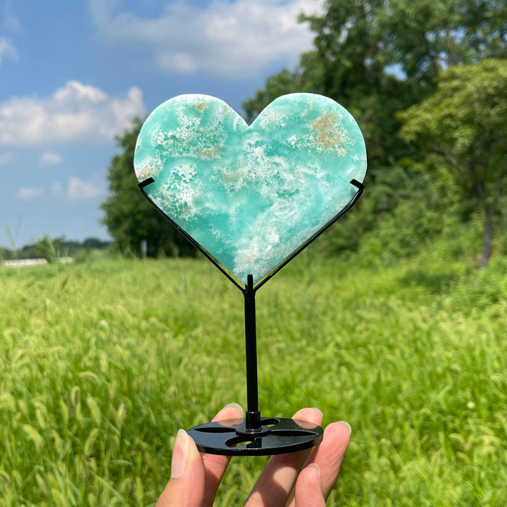 Unique,Natural Crystal Charming Hemimorphite Heart