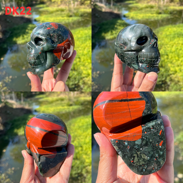 African Bloodstone Skull