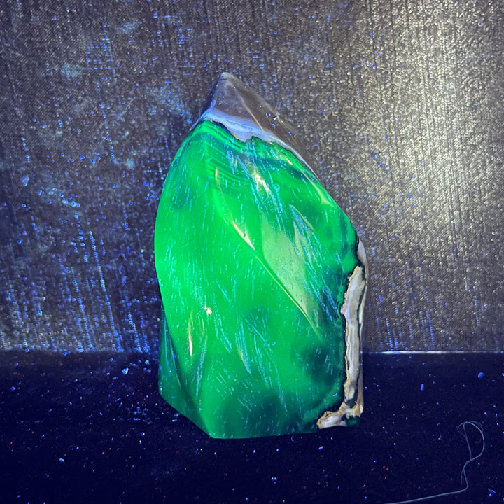 Unique,A Slightly Imperfect Natural Crystal Volcanic Agate Flame