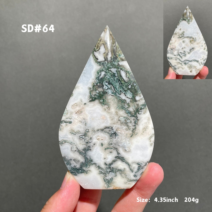 Unique,Moss Agate Teardrop
