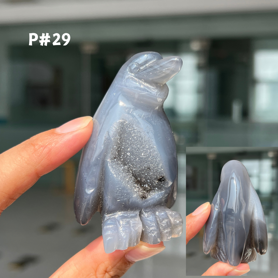 Unique, Agate Geode Penguin