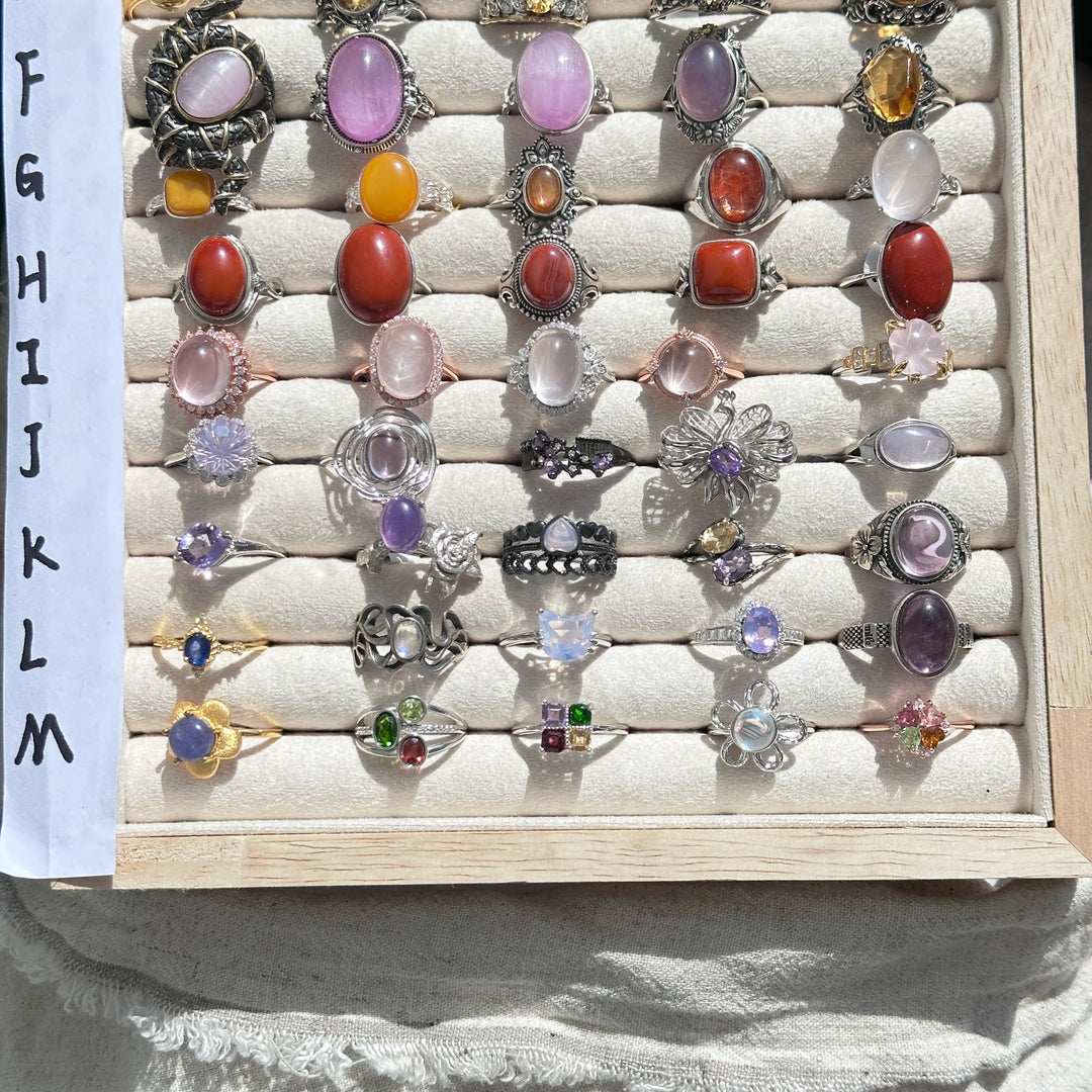 Unique,Crystal Ring Collection-6,S925