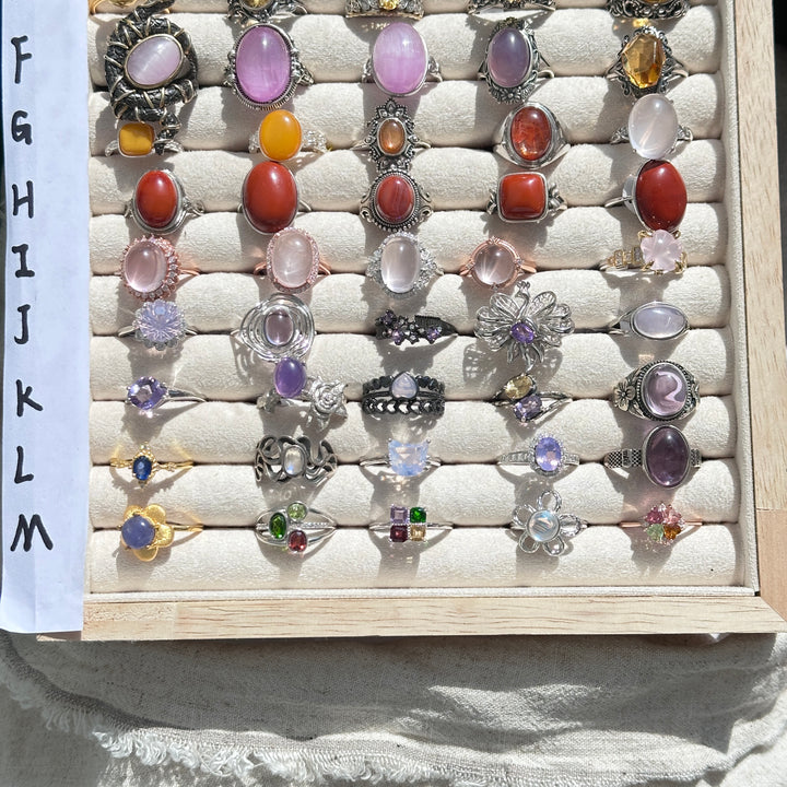 Unique,Crystal Ring Collection-6,S925