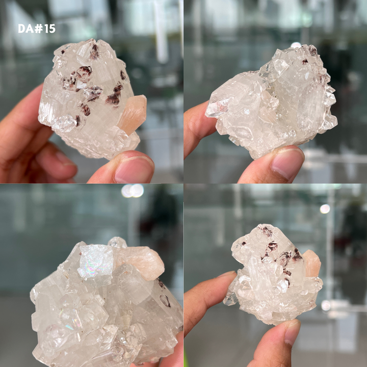 Unique, Diamond Apophyllite w/ Pink Zeolite Var.Stilbite