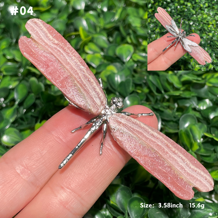 Unique,Rhodochrosite Dragonfly