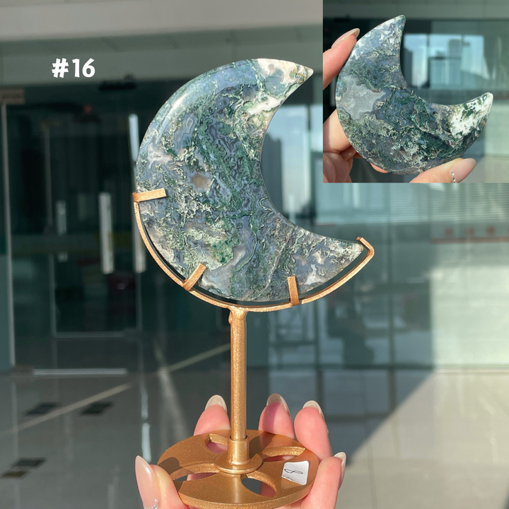 Unique,Moss Agate Moon