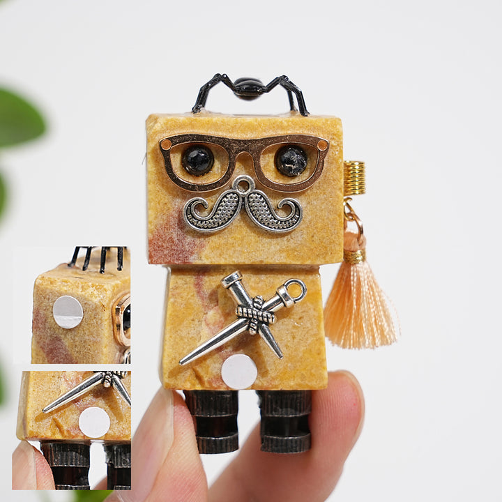 A Slightly Imperfect Natural Crystal Yellow Aventurine Robot