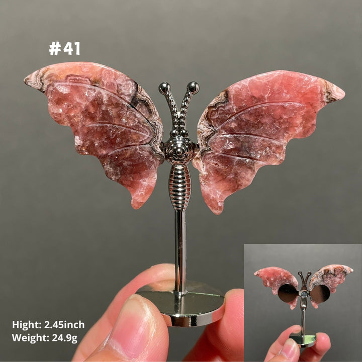 Unique,2.3"+Rhodochrosite Butterfly