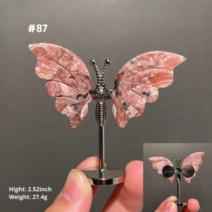 Unique,2.3"+Rhodochrosite Butterfly