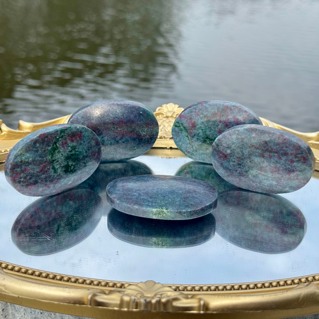 Ruby In Kyanite Palm Stone