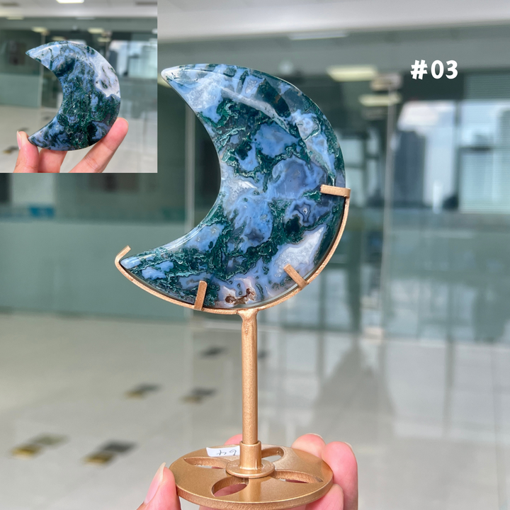 Unique,Moss Agate Moon