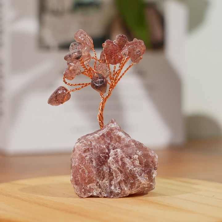 Tree With Raw Stone Crystal Tree