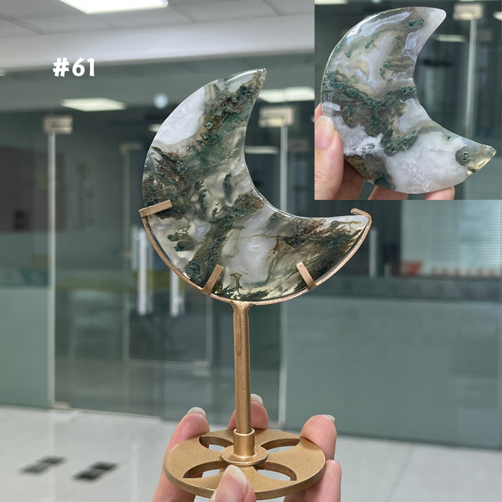 Unique,Moss Agate Moon