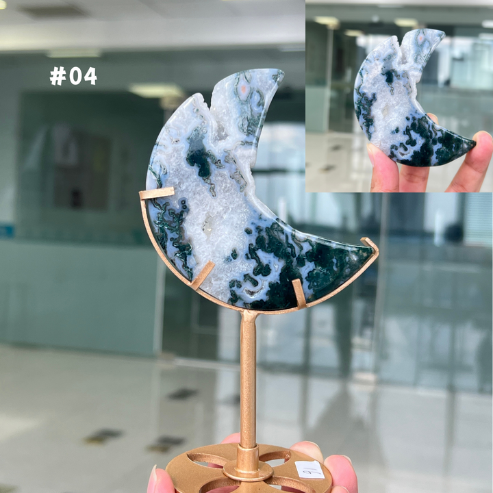 Unique,Moss Agate Moon