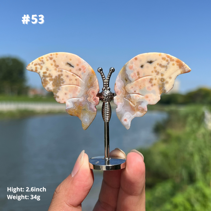 Unique,8th Vein Ocean Jasper Butterfly
