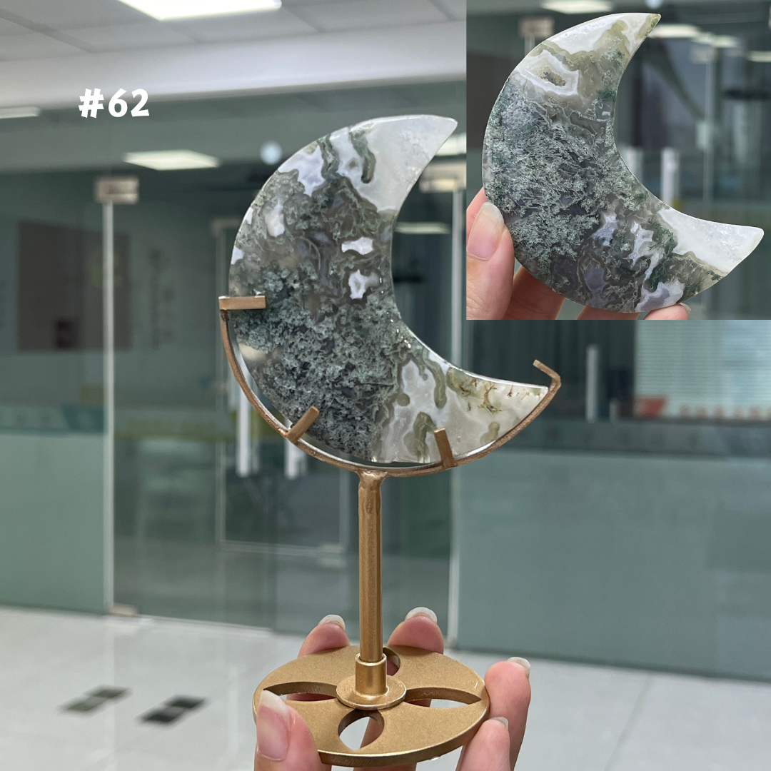 Unique,Moss Agate Moon