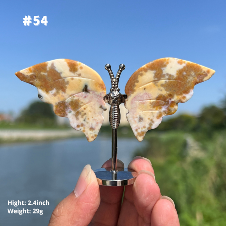 Unique,8th Vein Ocean Jasper Butterfly