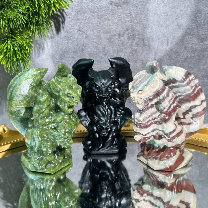 Gothic Gargoyle Duo Carving