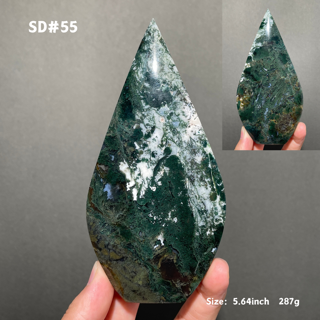 Unique,Moss Agate Teardrop