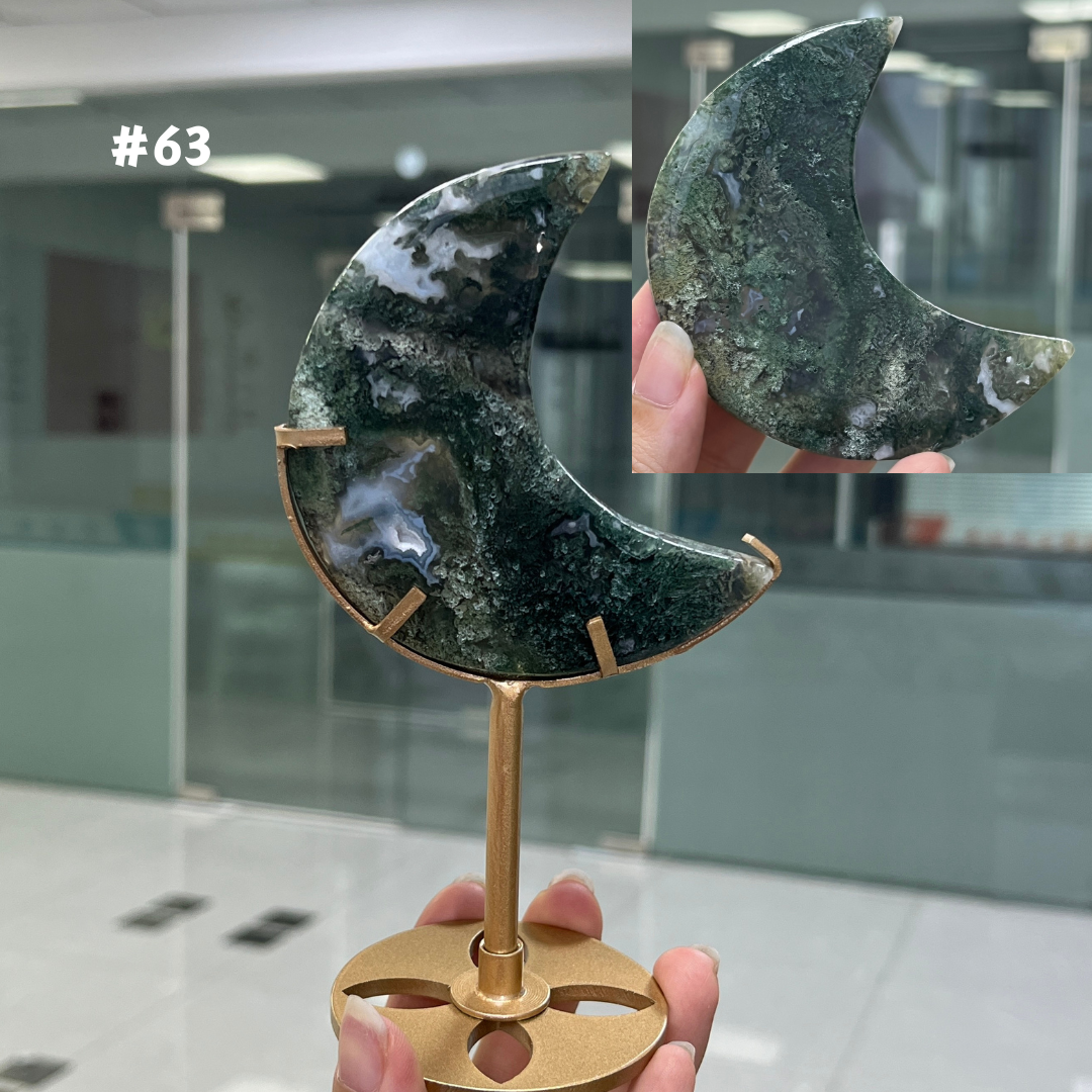Unique,Moss Agate Moon