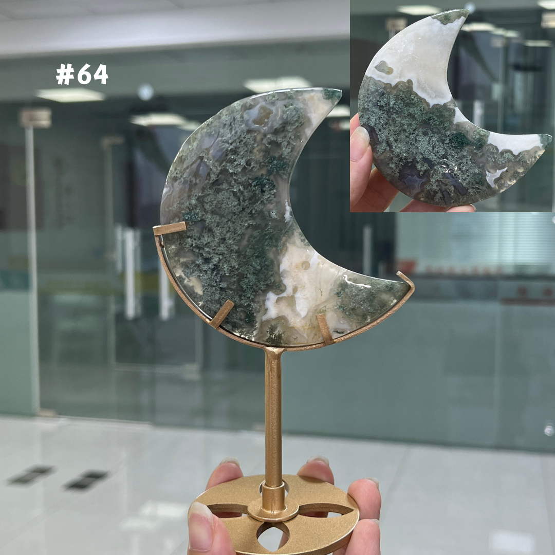 Unique,Moss Agate Moon